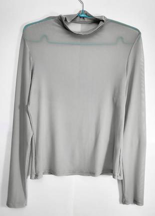 Базовый гольф сетка / водолазка сеточкой прозрачная блузка