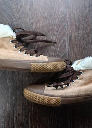 Ботинки кеды хайтопы b&amp;s 36 размер 22.5 см стелька