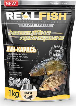 Прикормка RealFish линь карась творог 1 кг