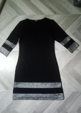 Черное платье с блестящими вставками bay, итальялия