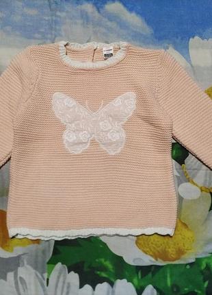 Стильный джемпер, свитшот,кофта с бабочкой для девочки 4-5 лет...