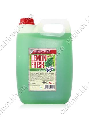 Засіб для миття посуду Lemon Fresh 5 л зелений