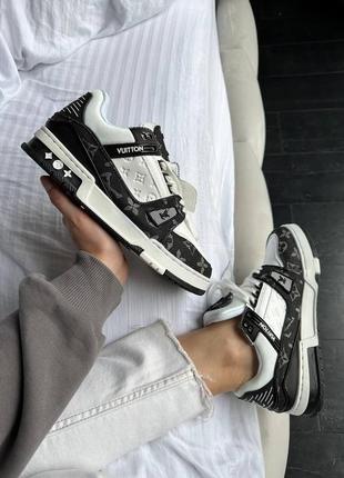 Кроссовки louis vuitton trainer sneaker white / black