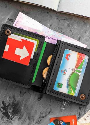 Мужское портмоне кошелек с монетницей из натуральной кожи PLAS...