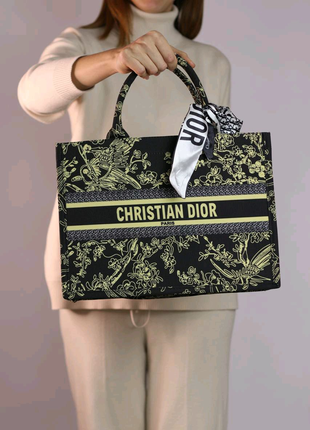 CHRISTIAN DIOR Book Tote black yellow/Женская сумка/Женская сумоч