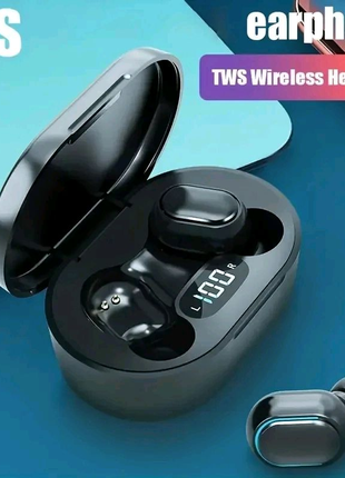 Бездротові TWS-навушники E7S Bluetooth 5.0 з кейсом чорні