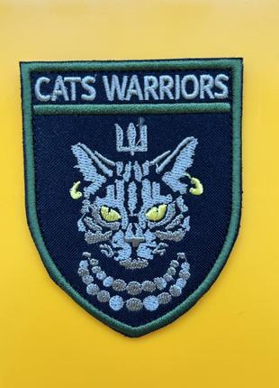 Шеврон cats warriors бойова кішка 70*90