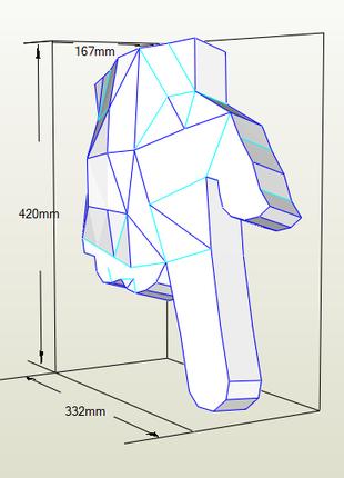 PaperKhan Набор для создания 3D фигур человек рука Паперкрафт ...
