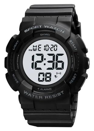 Мужские наручные спортивные часы Skmei 2081 Черный с белым