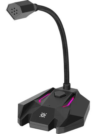 Стримовый микрофон Defender Tone GMC 100 USB LED (кабель 1.5м)...