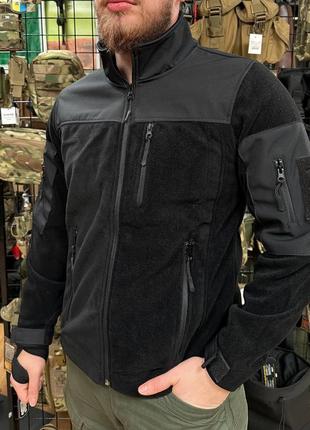 Мужская флисовая кофта Safari Tactical на молнии с Softshell в...