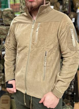 Мужская флисовая кофта Safari Tactical на молнии с Softshell в...