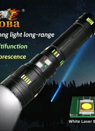 Тактический светодиодный фонарик СОВА BL-G601, LED, 15000 lm, зум
