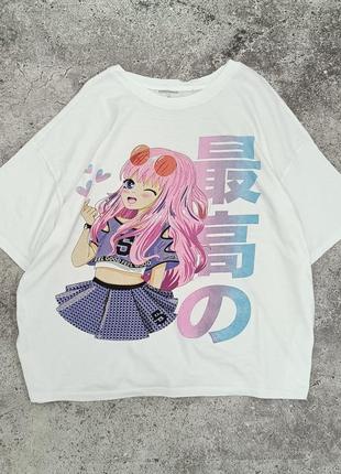 Женская оверсайз футболка с аниме