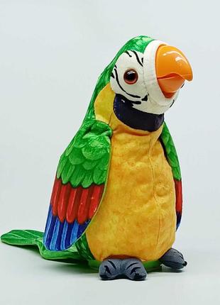 Мягкая игрушка повторюшка Shantou Попугай зеленый 25 см K4107-2