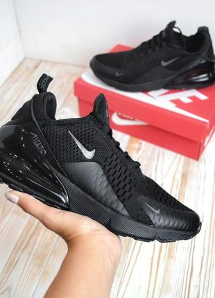 Распродажа! nike air max 270 черные мужские кроссовки сетка ка...