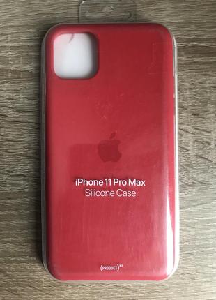 Силиконовый чехол red product iphone 11 pro max