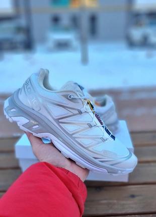 Кроссовки salomon xt-6 white/silver