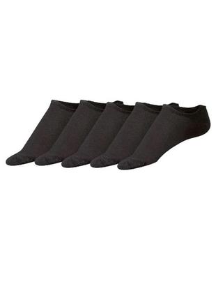 Короткие женские носки черные упаковка 5 пар esmara размер 39-42.