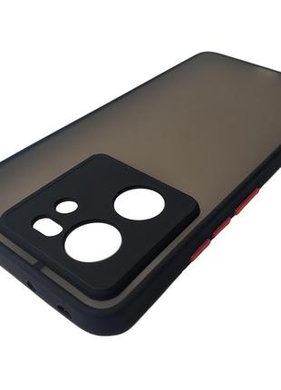Матовый противоударный чехол для Xiaomi 13T Pro черный бампер