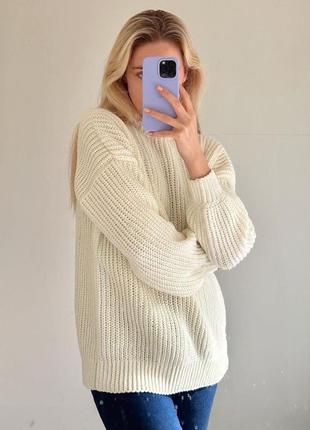 Вязанные свитер джемпер молочный milk jumper knit