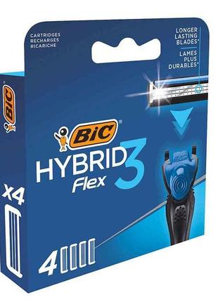 Змінні картриджі Flex 3 Hybrid 4шт ТМ BIC