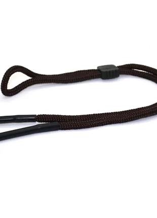 Спортивный шнурок для очков с зажимом - коричневый