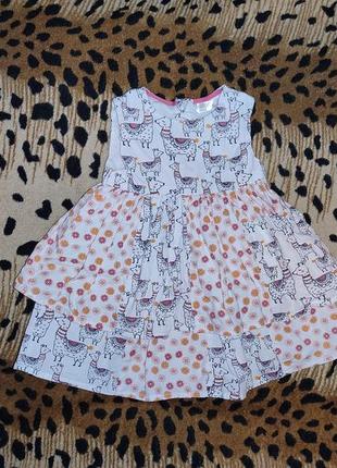 Платье для девочки с ламами baby m&co