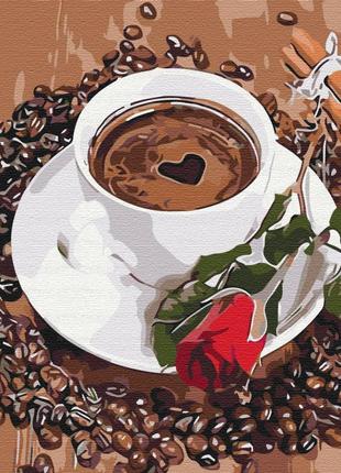 Картина по номерам Brushme Кофе с нотками романтики 40х50см BS...