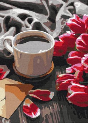 Картина за номерами Brushme Тюльпани для кави 40x50см BS36492 ...