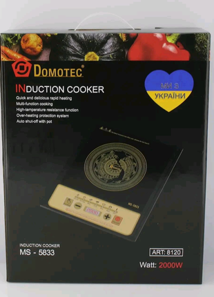 Индукционная плита Domotec MS-5833 Электроплита индукционная 2000