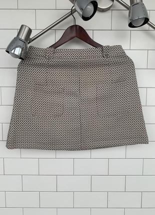 Юбка zara, абстракция, мини юбка с геометрическим принтом.
