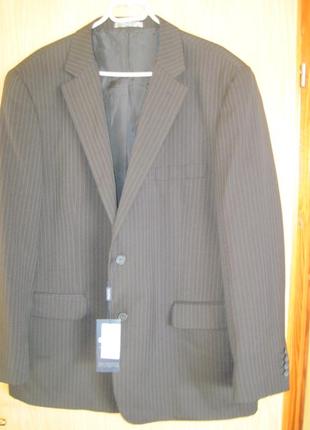 Новый черный пиджак в полосочку " taylor & wright " w48
