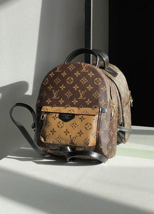 Женский рюкзак louis vuitton palm springs backpack brown/camel