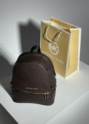 Женский рюкзак michael kors patterned backpack brown
