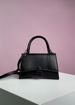 Женская сумка balenciaga hourglass black leather