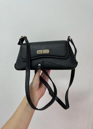 Женская сумка balenciaga downtown small shoulder bag in black