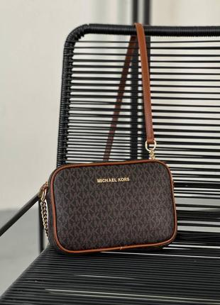 Женская сумка michael kors jet set dark brown