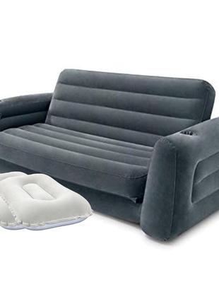 Надувний диван-трансформер Intex 66552-2, 224*203*66 см, насос...