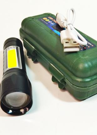 Ручной фонарь литиевая батарея USB порт в кейсе