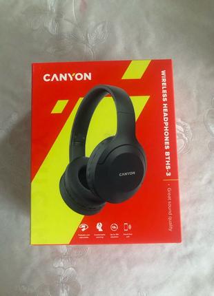 Навушники повнорозмірні бездротові Canyon BTHS-3 Dark grey