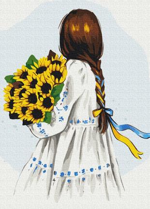 Картина по номерам Brushme Цветы Украины © Alla Berezovska BS5...