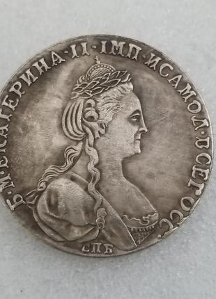 Монета рубль 1780 года СПБ-ИЗ Екатерина 2
