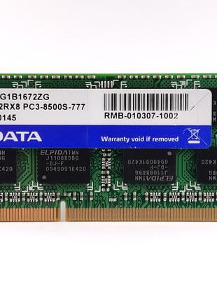 Оперативная память для ноутбука SODIMM ADATA DDR3 2Gb 1066MHz ...