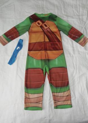 Карнавальний костюм черепашка-ніндзя на 3-4 роки