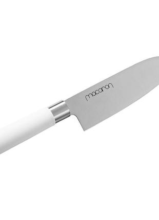 Кухонный японский нож Сантоку 170 мм Satake Macaron White (802...