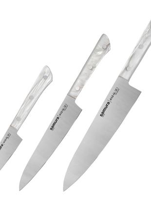 Набор кухонных ножей из 3-х предметов Samura Harakiri Acryl (S...