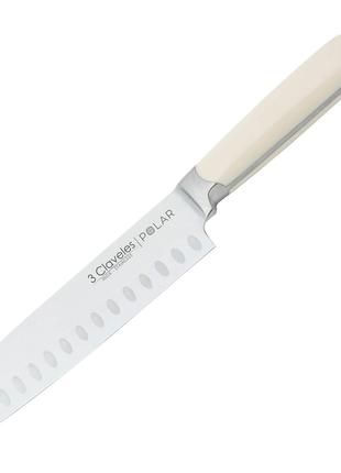 Нож японский Сантоку 175 мм 3 Claveles Polar (01072)