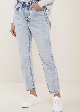 Прямые плотные джинсы высокая посадка