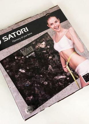 Весы для взвешивания людей satori sbs-301-bl 180 кг | весы нап...